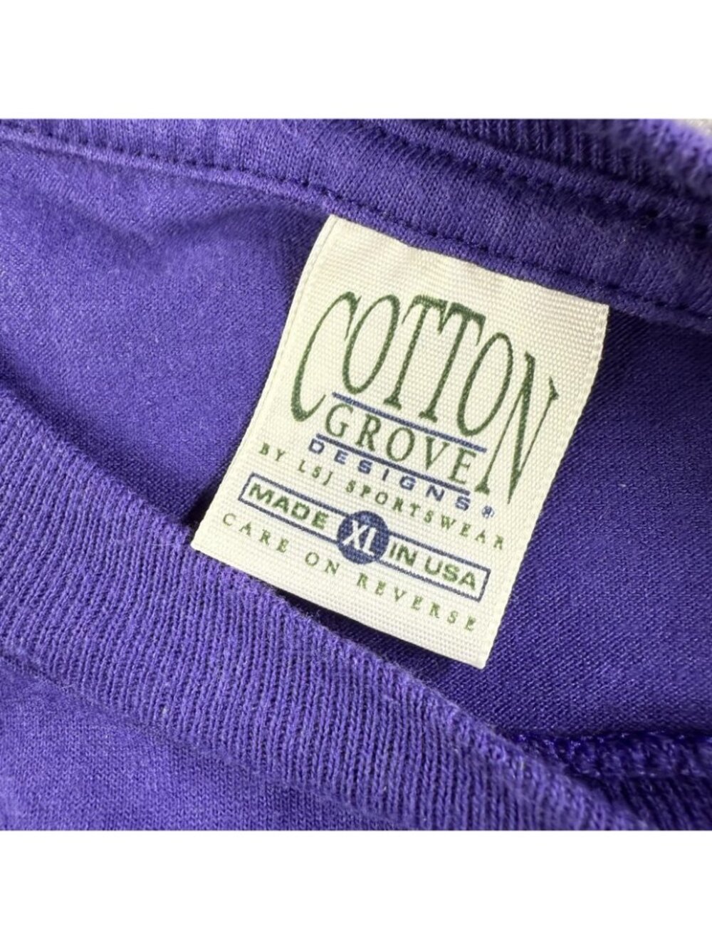 Vintage Cotton Grove Designs Shirt Mens XL Purple Easter Dog Bunny Tee 1995 USA - Picture 3 of 11